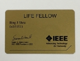 許炳堅講座教授 IEEE Life Fellow 終身會士金質卡